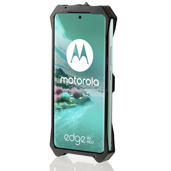 Бронированный чехол для Motorola Edge 40 Neo, Aluminum Alloy, чёрный