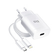 Зарядное устройство Blue Star 18W PD/QC4.0 + Кабель Type-C - Lightning, White