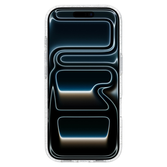 Чехол для iPhone 16 Pro Max, ERBORD Glitter MagSafe, прозрачный + стекло для экрана