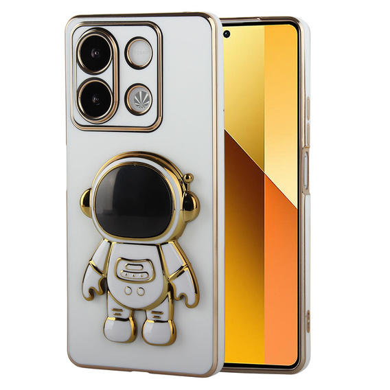Чехол для Xiaomi Redmi Note 13 5G, Astronaut, белый + закаленное стекло 9H