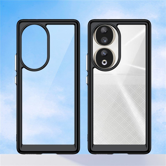 Прозрачный чехол для Honor 90, черный