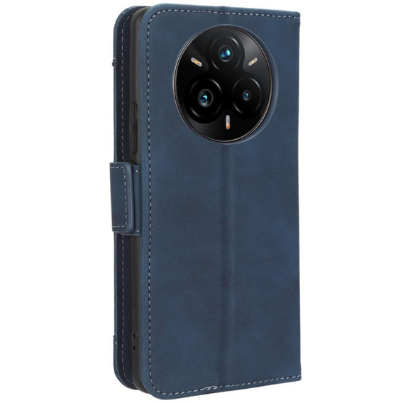Откидной чехол для Realme 14 Pro 5G, Card Slot, темно-синий