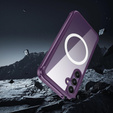 Чехол для Samsung Galaxy S23 FE, Shockproof, с пленкой на экран, для MagSafe, фиолетовый