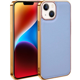 Чехол до iPhone 14 Plus, Cowhide Leather, синий