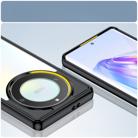 Чoхол до Honor Magic 5 Lite, Fusion Hybrid, прозорий / чорний