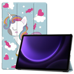 Чехол для Samsung Galaxy Tab S10 Lite / S10 FE / S9 FE, с откидной крышкой, unicorn