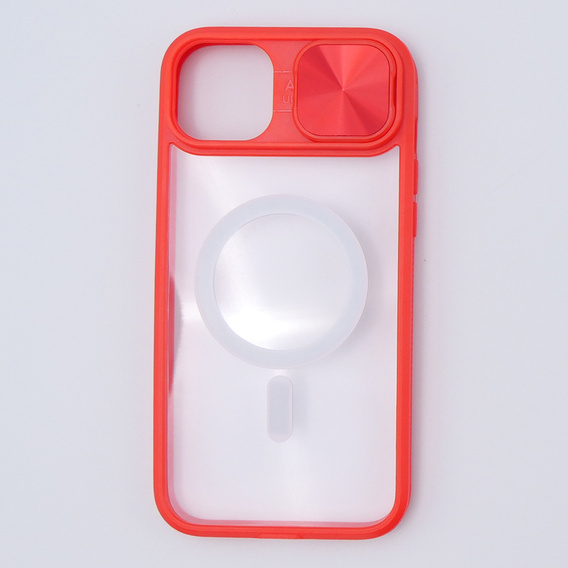 Чехол до iPhone 15 Pro, Slide Camera Magsafe, красный