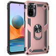 Бронированный Чехол до Xiaomi Redmi Note 10/10S, Nox Case Ring, розовый rose gold