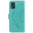Чохол-книжка для Motorola Moto E13, Mandala Flower, зелений