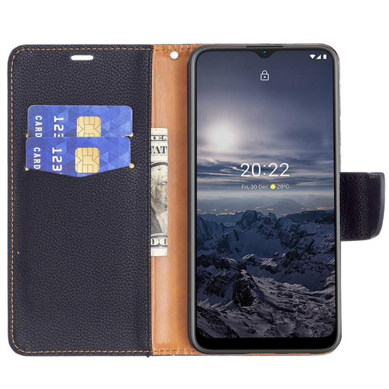 Чохол-книжка для Nokia G11 / G21, Litchi Wallet Case, чорний