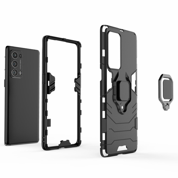 Чехол до Oppo Reno6 Pro 5G / Pro+ 5G, Kickstand Ring, синий
