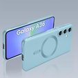 Чехол для Samsung Galaxy A36, ColorMag, для MagSafe, синий + закаленное стекло 9H