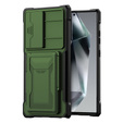 Чохол для Samsung Galaxy S24 Ultra, ERBORD SlideGuard with Card Holder, зелений