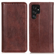 Чехол до Samsung Galaxy S25 Ultra, Wallet Litchi Leather, коричневый