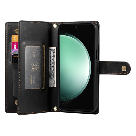 Чохол-книжка для Samsung Galaxy S24 FE, Wallet Zipper Pocket, чорний