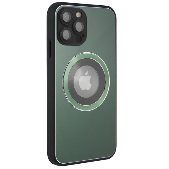 Чехол до MagSafe до iPhone 13 Pro Max, Hole for Apple Logo, зелёный