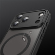 Матовый чехол для iPhone 17 Pro Max, для MagSafe, с защитой камеры, черный