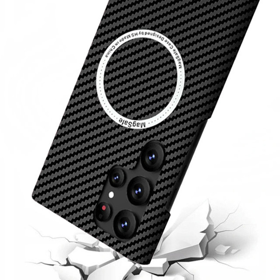 Чoхол до Samsung Galaxy S23 Ultra, Magsafe Slim Carbon, чорний