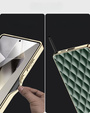 Чохол для Samsung Galaxy S25 Ultra, Leather Rhombus, зелений