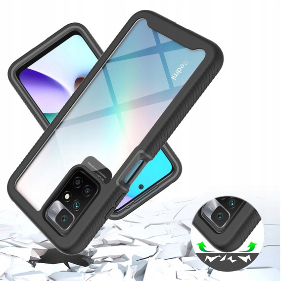 Чoхол Shockproof до Xiaomi Redmi 10, із захисним екраном, м'яти