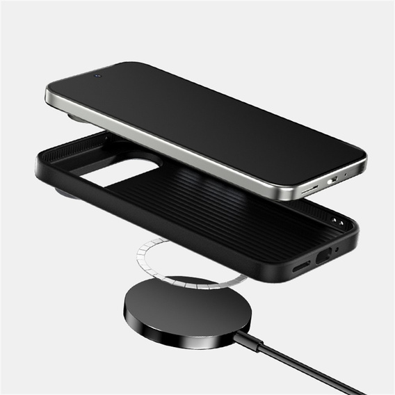 Чохол для Google Pixel 10 / 10 Pro, ABEEL, для MagSafe, з карбоновою текстурою, чорний