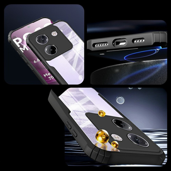 Чехол до Xiaomi Poco M7 Pro 5G, AntiDrop Hybrid, чёрный