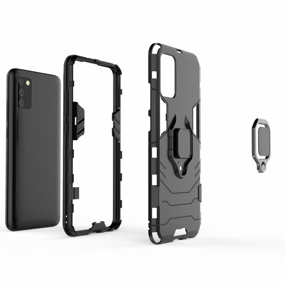 Чoхол до Samsung Galaxy A02S, Kickstand Ring, чорний