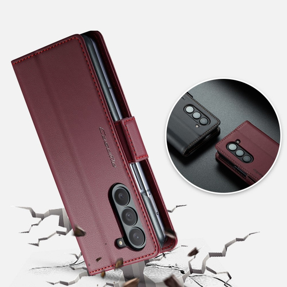 CASE фліп-чохол для Samsung Galaxy Z Fold6 5G, Litchi Wallet, червоний