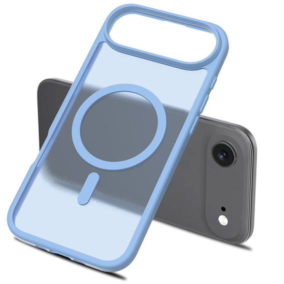 Матовий чохол для iPhone Air, для MagSafe, напівпрозорий синій