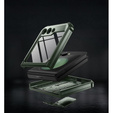 Броньований чохол для Samsung Galaxy Z Flip 5 5G, Dexnor Clip Holder, зелений