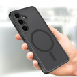 Чохол для Samsung Galaxy A16, для MagSafe, ERBORD Matt Case, чорний + захисне скло