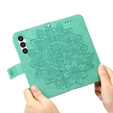 Откидной чехол для Samsung Galaxy A54 5G, Mandala Flower, зелёный