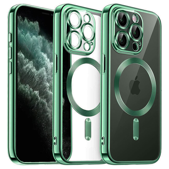 Чохол для iPhone 11 Pro, Electro MagSafe, зелений + Скло на екран