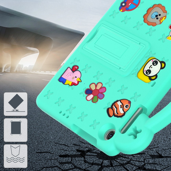 Дитячий чохол для планшета Lenovo Tab M10 10.1 Gen 3 TB-328FU/TB-328XU, Cute Patterns, з підставкою, зелений