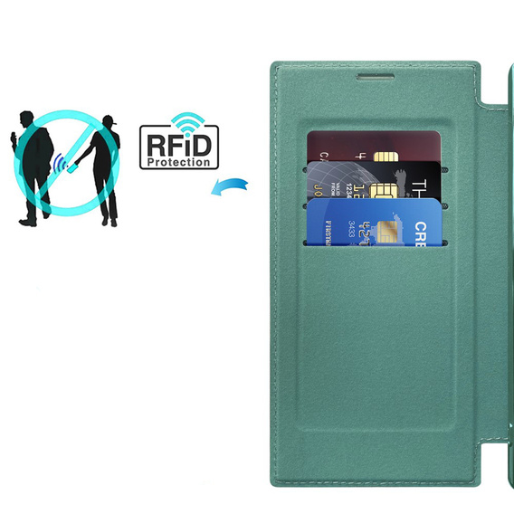 Чохол-книжка для Samsung Galaxy S23 Ultra, RFID Wallet MagSafe CamShield, зелений