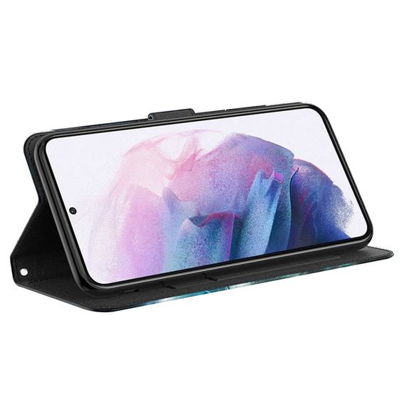 Откидной чехол для Samsung Galaxy A14 4G/5G, Wallet Marble, синий