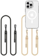 Чохол з ремінцем для iPhone 16 Pro Max, ERBORD MagSafe, прозорий + захисне скло