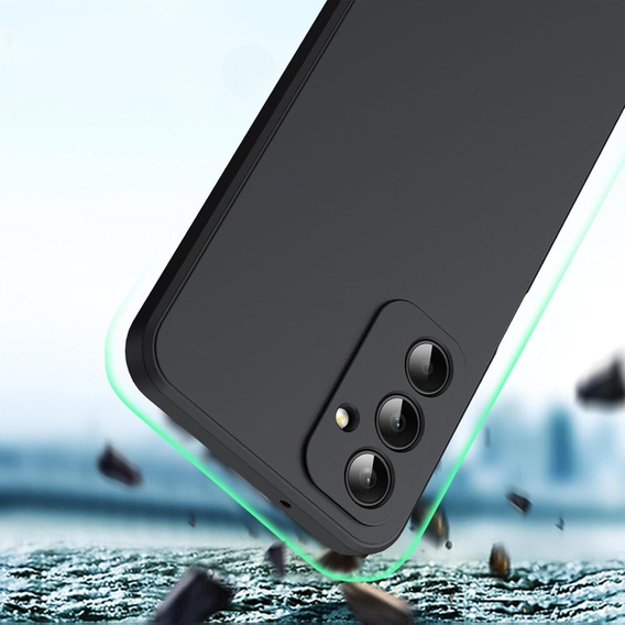Тонкий корпус для Realme C67 4G, Slim Matt, чёрный + стекло 9H