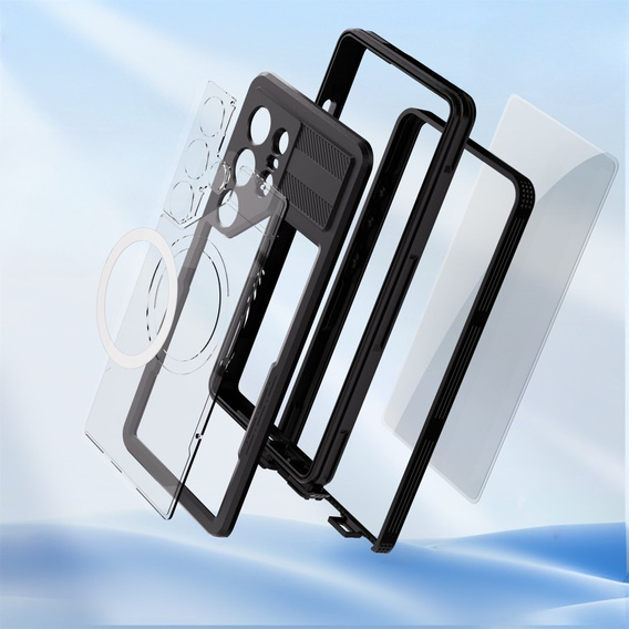 Водонепроникний чохол для Samsung Galaxy S25 Ultra, Redpepper, для MagSafe, чорний