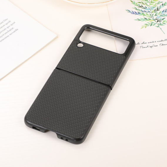 Чехол Carbon Fiber для Samsung Galaxy Z Flip 3, Black