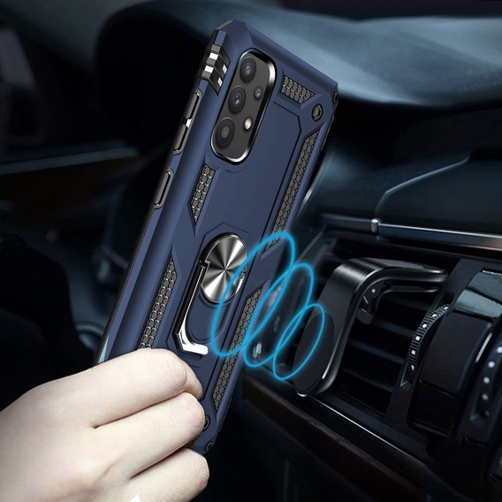 Бронированный Чехол до Samsung Galaxy A72 5G, Nox Case Ring, синий
