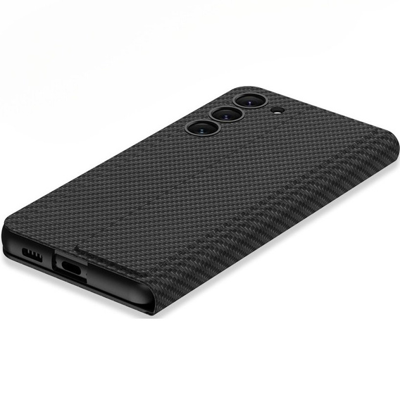 Откидной чехол для Samsung Galaxy S23, GKK Leather, carbon чёрный