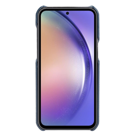 Кожаный чехол для Samsung Galaxy A54, Genuine Leather, синий