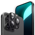 Скло для камери iPhone 16 Pro / 16 Pro Max, чорне з металевим покриттям ERBORD
