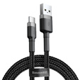 BASEUS Cafule Кабель Type-C 3A 0.5M - Black/Grey