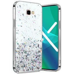 Чехол до Samsung Galaxy J4 Plus, Glittery, прозрачный