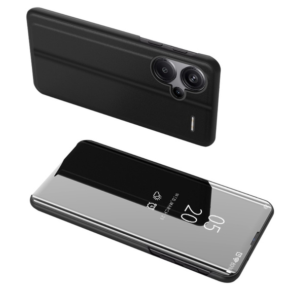 Чехол до Xiaomi Redmi Note 13 Pro+, Clear View, чёрный