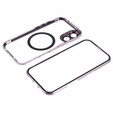 Магнітний чохол Dual Glass MagSafe для iPhone 16, рожевий rose gold