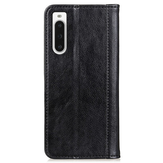 Чехол до Sony Xperia 10 V, Wallet Litchi Leather, чёрный