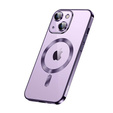 Чехол для iPhone 13, Electro MagSafe, фиолетовый + стекло для экрана